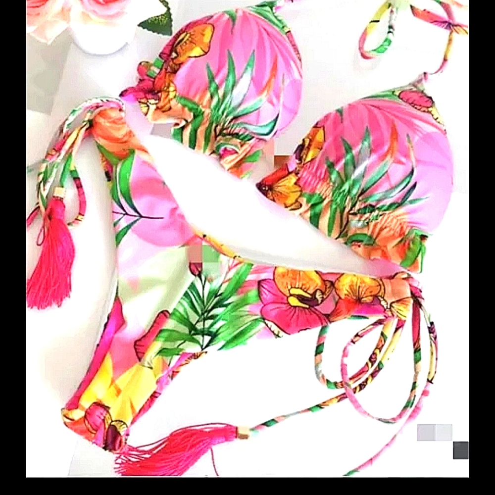 NWT Sexy Tropical print swimwear bikini set. M